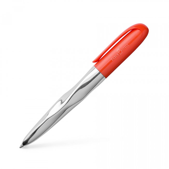 Nice pen shiny chromed coral ballpoint pen